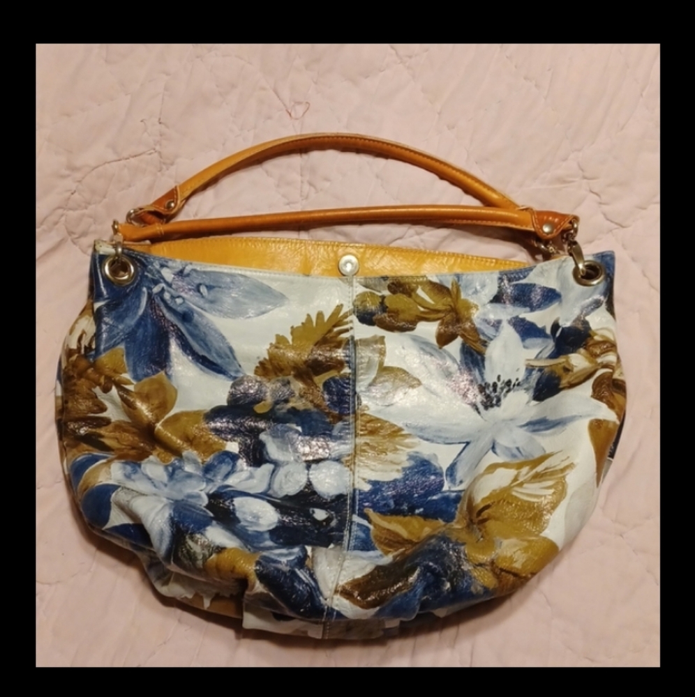 Maurizio Taiuti Made In Italy Leather Shoulder  Hobo Style Bag